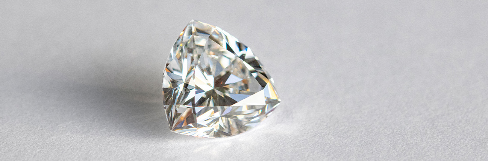 A closeup image of a lab grown diamond