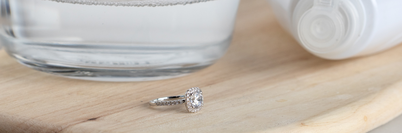 Halo lab diamond engagement ring