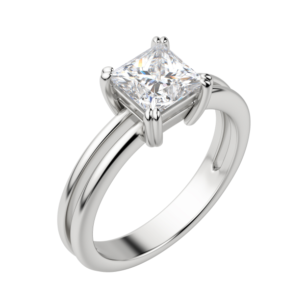 Roma Princess Cut Engagement Ring