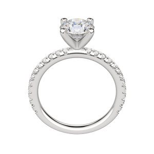 Holm Accented Round Cut Engagement Ring, Platinum, 18K White Gold, Hover, 