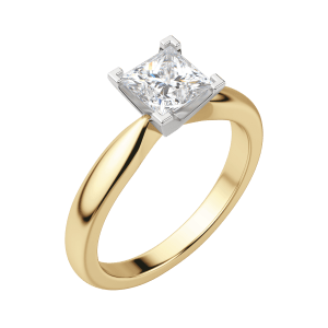 Isle Princess Cut Engagement Ring, Default, 18K Yellow Gold,