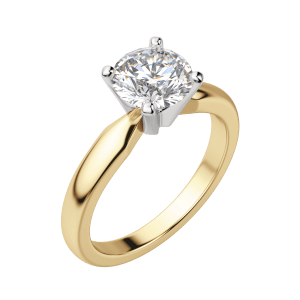 Isle Round Cut Engagement Ring, Default, 18K Yellow Gold
