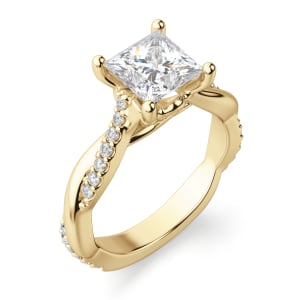 Mora Princess cut Engagement Ring, Default, 18K Yellow Gold,\r
