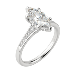 Iris Marquise Cut Engagement Ring, Default, 18K White Gold, Platinum,\r
