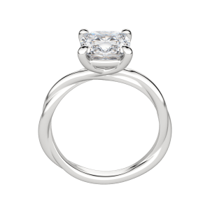 Ayla Cushion Cut Engagement Ring, Hover, 18K White Gold, Platinum, 