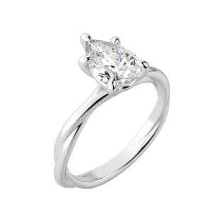 Ayla Pear Cut Engagement Ring, Default, 18K White Gold, Platinum, 