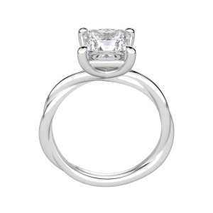 Ayla Princess Cut Engagement Ring, Hover, 18K White Gold, Platinum, 