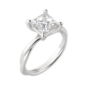 Ayla Princess Cut Engagement Ring, Default, 18K White Gold, Platinum, 