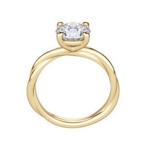 Ayla Round Cut Engagement Ring, Hover, 18K Yellow Gold, 