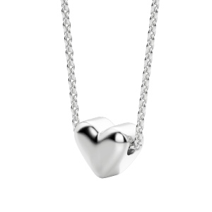 Silver Heart Necklace, Hover, 