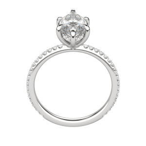 Hera Accented Marquise Cut Engagement Ring, Hover, 18K White Gold, Platinum, 
