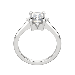 Nova Classic Radiant Cut Engagement Ring, Hover, 18K White Gold, Platinum, 
