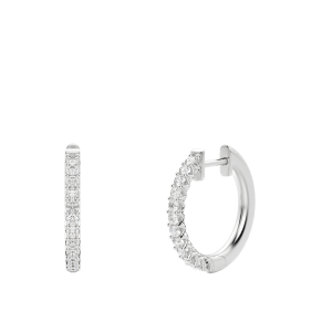 Prong Set Hoop Earrings (1/2 tcw), 14K White Gold, Default