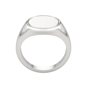 Signet Ring, Hover, 14K White Gold,
