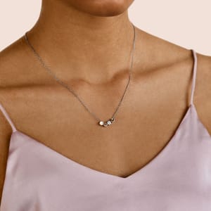 Silver Bold Honeycomb Necklace, Hover,