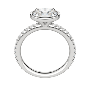 Dahl Oval Cut Engagement Ring, Platinum, 18K White Gold, Hover, 