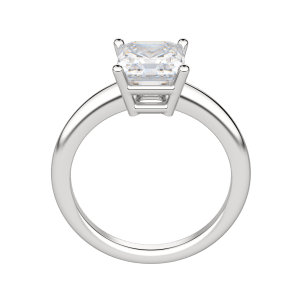 Eave Classic Asscher Cut Engagement Ring, 18K White Gold, Platinum, Hover, 