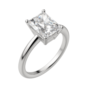Eave Classic Radiant Cut Engagement Ring, Default, 18K White Gold, Platinum,