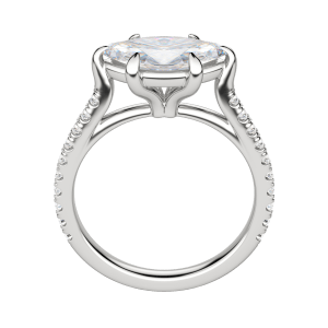 Edgy Accented Marquise Cut Engagement Ring, Platinum, 18K White Gold, Hover, 