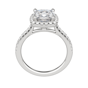 Helm Cushion Cut Engagement Ring, Platinum, 18K White Gold, Hover, 