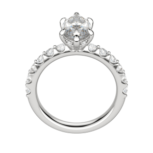 Holm Bold Marquise Cut Engagement Ring, Platinum, 18K White Gold, Hover, 