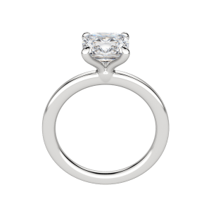 Lyre Classic Cushion Cut Engagement Ring, Hover, 18K White Gold, Platinum
