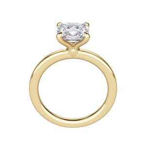 Lyre Classic Cushion Cut Engagement Ring, Hover, 18K Yellow Gold