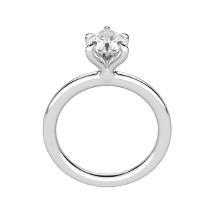 Lyre Classic Pear Cut Engagement Ring, Hover, 18K White Gold, Platinum