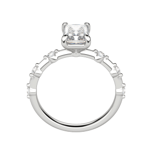 Napa Radiant Cut Engagement Ring, 18K White Gold, Platinum, Hover