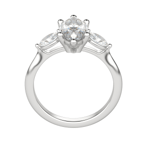 Rhea Classic Marquise Cut Engagement Ring, Hover, 18K White Gold, Platinum, 