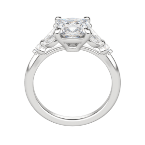 Sera Cushion Cut Engagement Ring, Hover, 18K White Gold, Platinum, 