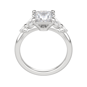 Sera Princess Cut Engagement Ring, Hover, 18K White Gold, Platinum, 