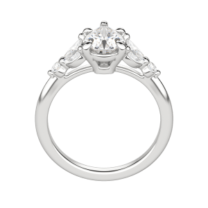 Sera Pear Cut Engagement Ring, Hover, 18K White Gold, Platinum