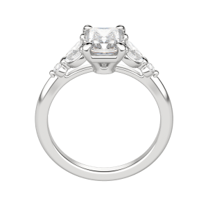 Sera Radiant Cut Engagement Ring, Hover, 18K White Gold, Platinum, 