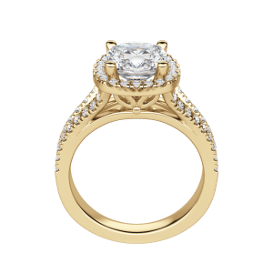 Vara Cushion Cut Engagement Ring, Hover, 18K Yellow Gold, 
