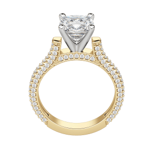 Vita Cushion Cut Engagement Ring, Hover, 18K Yellow Gold, 