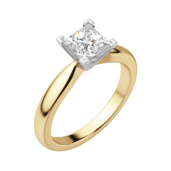 Isle Princess Cut Engagement Ring, Default, 18K Yellow Gold,