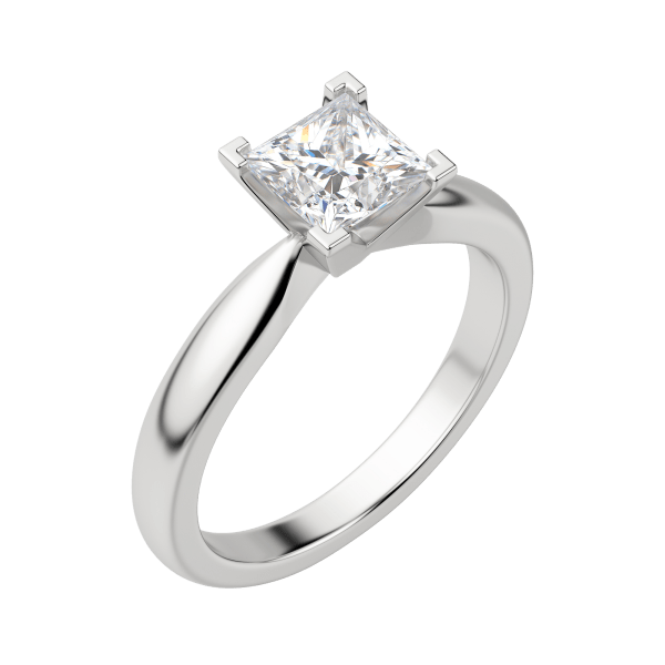 Isle Princess Cut Engagement Ring, Default, 18K White Gold, Platinum,