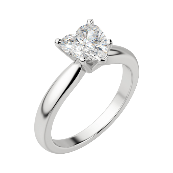 Isle Heart Cut Engagement Ring, Default, 18K White Gold, Platinum,