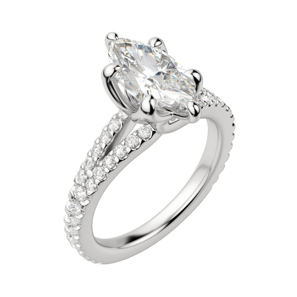 Raia Marquise Cut Engagement Ring, Default, 18K White Gold, Platinum,\r

