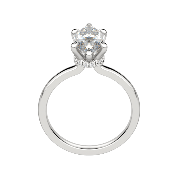 Amla Classic Marquise Cut Engagement Ring, Hover, 18K White Gold, Platinum, 