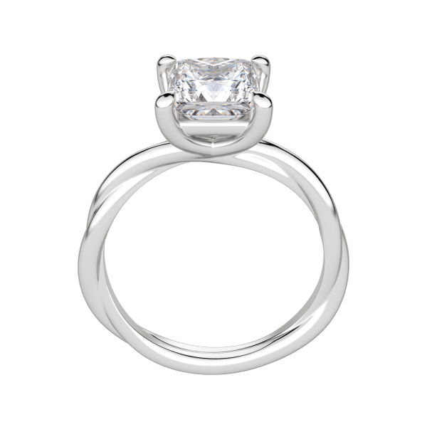 Ayla Princess Cut Engagement Ring, Hover, 18K White Gold, Platinum, 