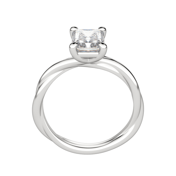 Ayla Radiant Cut Engagement Ring, Hover, 18K White Gold, Platinum, 