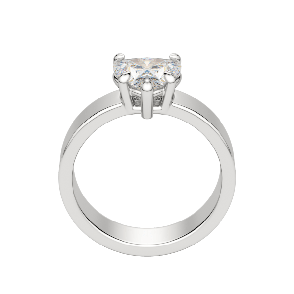 Eave Bold Heart Cut Engagement Ring, Hover, 18K White Gold, Platinum, 