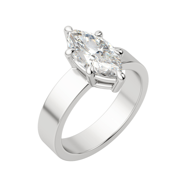 Eave Bold Marquise Cut Engagement Ring, Default, 18K White Gold, Platinum, 