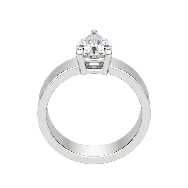 Eave Bold Pear Cut Engagement Ring, Hover, 18K White Gold, Platinum, 
