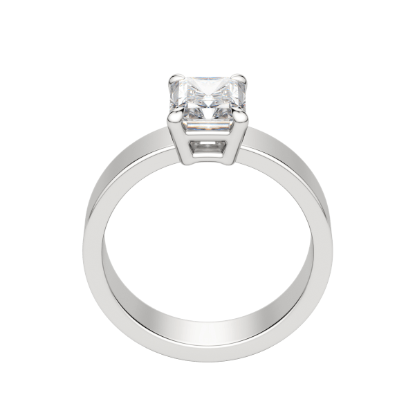 Eave Bold Radiant Cut Engagement Ring, Hover, 18K White Gold, Platinum, 
