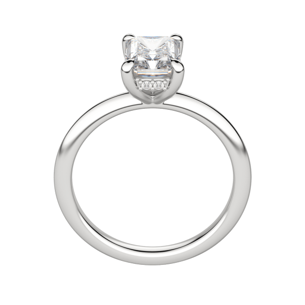 Hera Classic Radiant Cut Engagement Ring, Hover, 18K White Gold, Platinum,