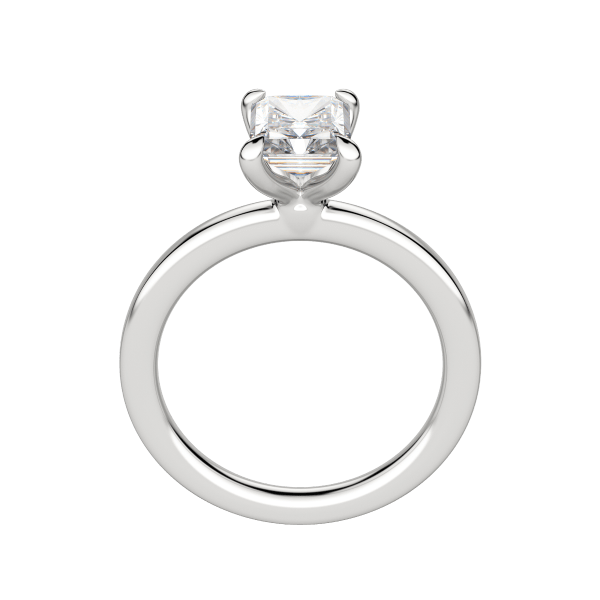 Lyre Classic Radiant Cut Engagement Ring, Hover, 18k White Gold, Platinum