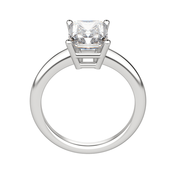 Eave Classic Radiant Cut Engagement Ring, 18K White Gold, Platinum, Hover, 